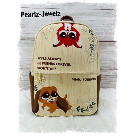 Loungefly Disney Fox & the Hound Friends Forever Tod Copper Mini Backpack NWT main image 5